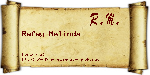 Rafay Melinda névjegykártya